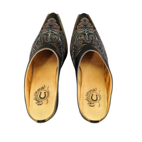 Lucchese Charlie 1 Horse Mayela Slide Western Mules Embroidered Cowgirl Sz 6.5B - Picture 6 of 8